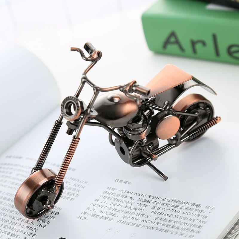 Motorcycle Model Decorations, Handmade Retro Motorcycle Statues, Iron Decorative Motorcycle Props, Home Decoration Props