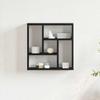 Wall Shelf Black Oak Effect 45 X 16 X 45 Cm Engineered Wood