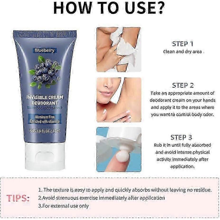High Quality Deodorant Cream for Women, Invisible Cream Deodorant 72 Hours Odor Control, Fruit Scents Women Whole Body Deodorant, Entir Body Odor Cont