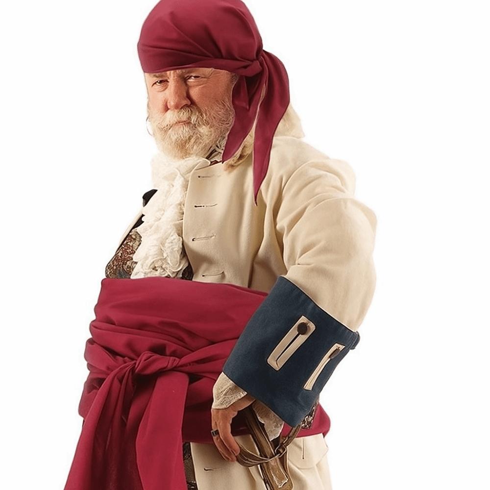 Solid Color Pirate Headband Waist Belt Head Wrap Cosplay Costume Retro Halloween Scarf Belt  Men