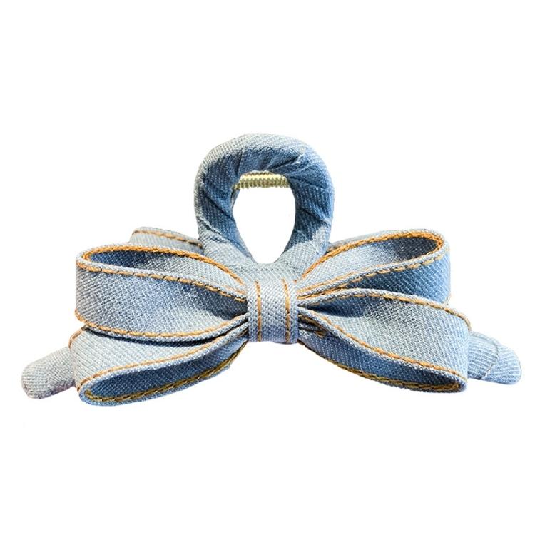 

Unique Jeans Fabric Hair Accessory Modern Bowknot Hair Clip Stylish Hairpin Barrette For Teens And Lady Women