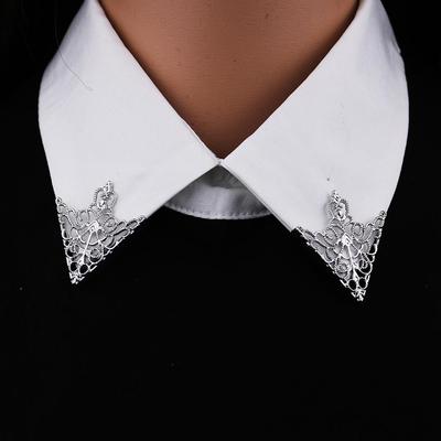 Spilla Vintage Triangolare Spilla da Colletto per Camicia in Metallo Vuoto Spilla ad Ago per Donna Uomo Spilla da Bavero Decorazione Vestiti