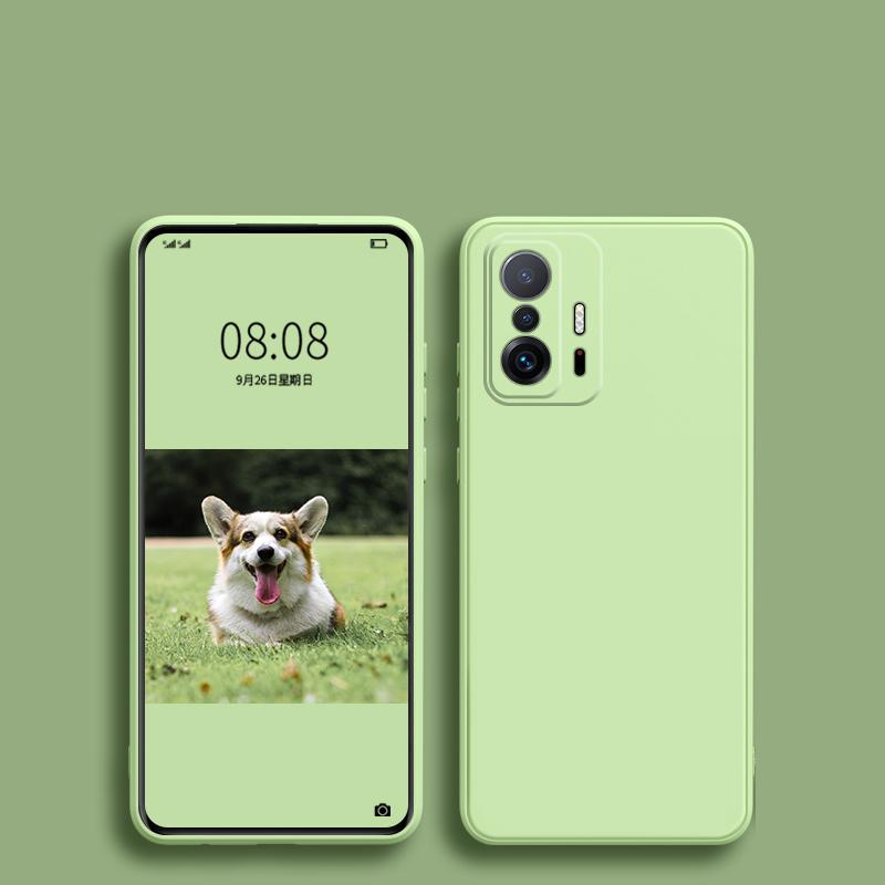 Mi 11T Mi 11 T Mi11T Pro Case čtvercový tekutý silikonový celoprotektorový kryt pro Xiaomi Mi 11T Mi11T Mi 11 T Pro Ultra Lite funda
