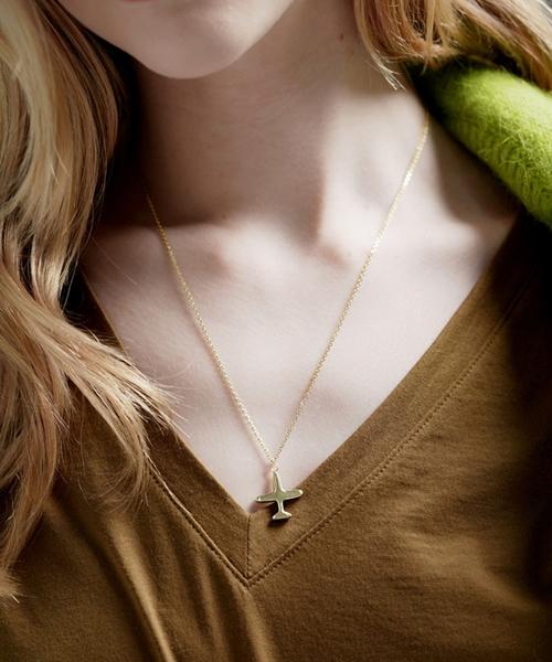 Bonbeau Kitsch Airplane Pendant Simple Necklace