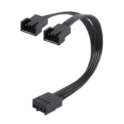 Efficient 4Pin PWM Fan Splitter Cable for Motherboards, Connection Two Fan, 10cm, Space Saving Designing