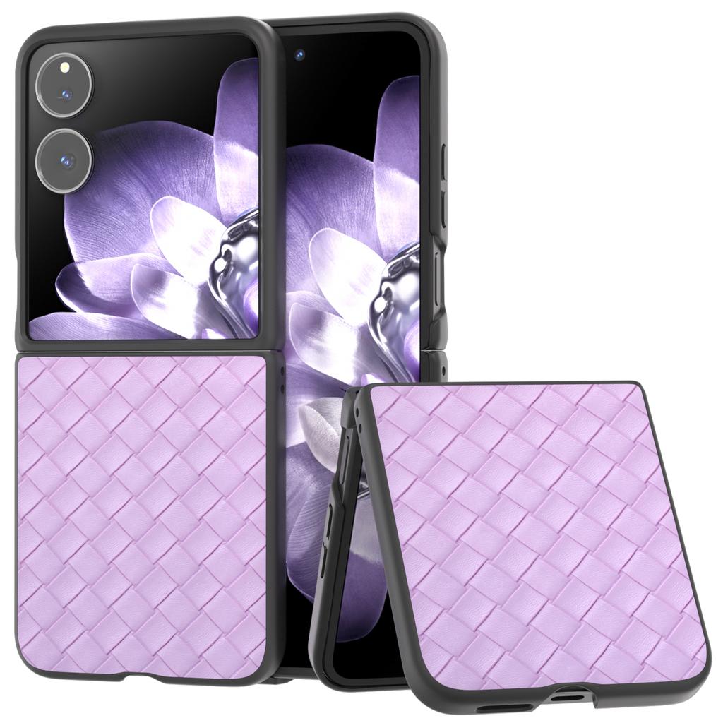 Für Xiaomi Mix Flip 5G Hülle Gewebte Textur PU-Lederbeschichtete PC Handyhülle