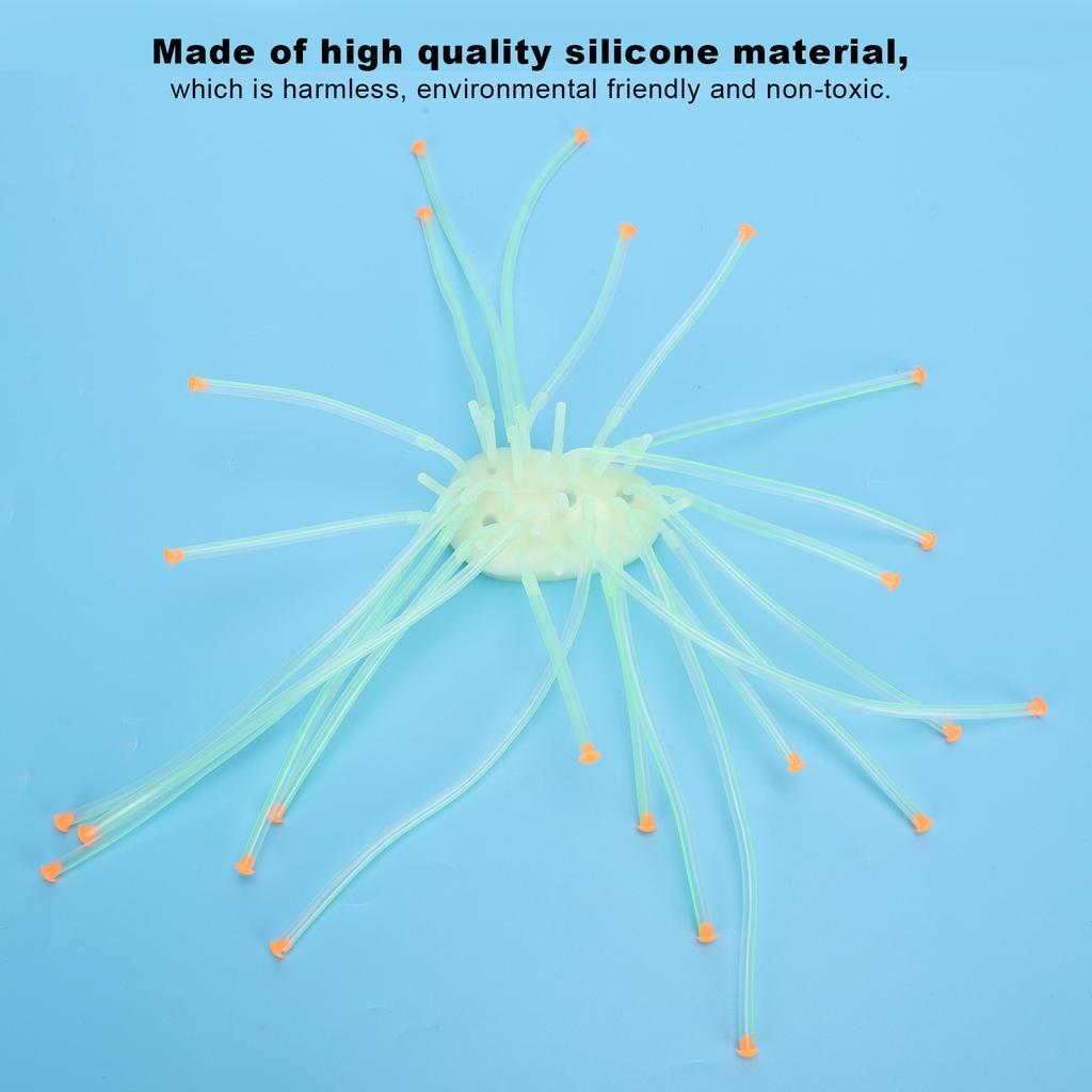 Artificial Coral Silicone Fluorescent Simulation Aquarium Fish   2‑Color Tube Decoration