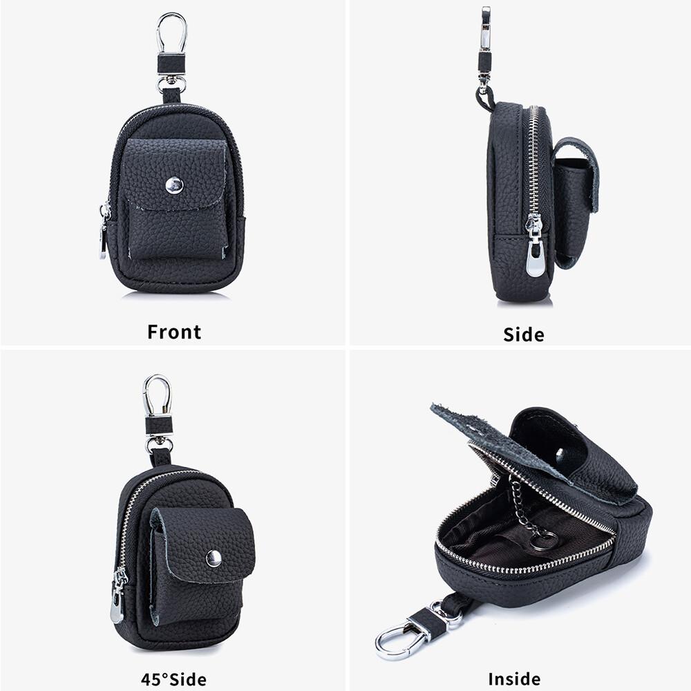 Mini-Schlüsseltasche am Bund aus Rindsleder Vollnarbig Golftaschen-Etui Neue minimalistische Kopfhörer-Aufbewahrungstasche Münzbörse