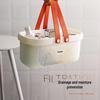 Portable Plastic Bath Storage Basket for Bathroom and Dorm Use