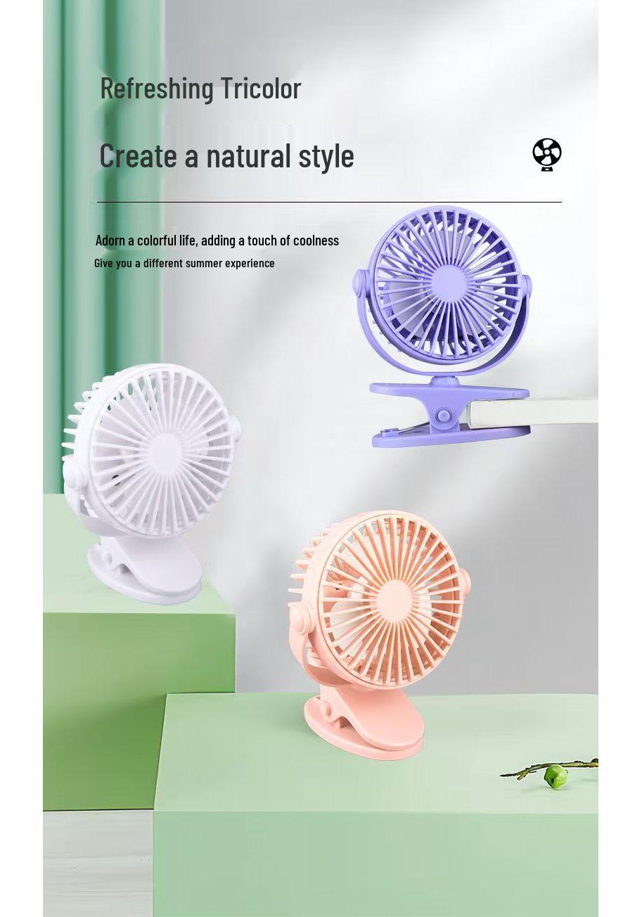 

360° Rotating Clip Fan - Powerful, Quiet, and Versatile for Car, Stroller, or Desk Use 3.5 inches