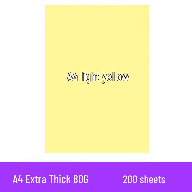 200 Sheets A4 Colored Printing Paper - Mixed Colors (Pink, Red, Yellow) for DIY and Crafts