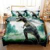 Jurassic Age Dinosaur Bedding Set For Kids, Duvet Cover, Pillow Shams, Microfiber Fabric, Boys Bedroom Decoration, T-Rex Raptors