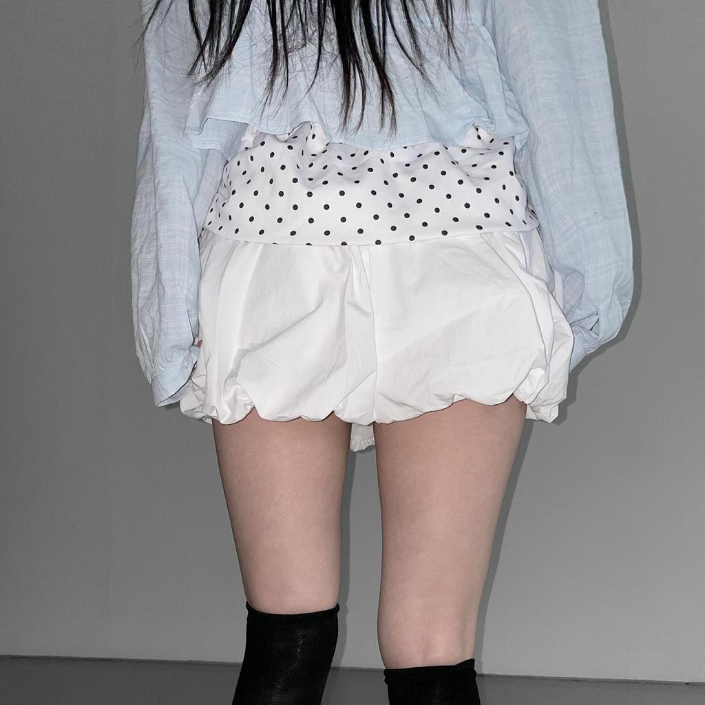 French Sweet & Spicy Polka Dot High-Waisted Tulip Hem Skirt