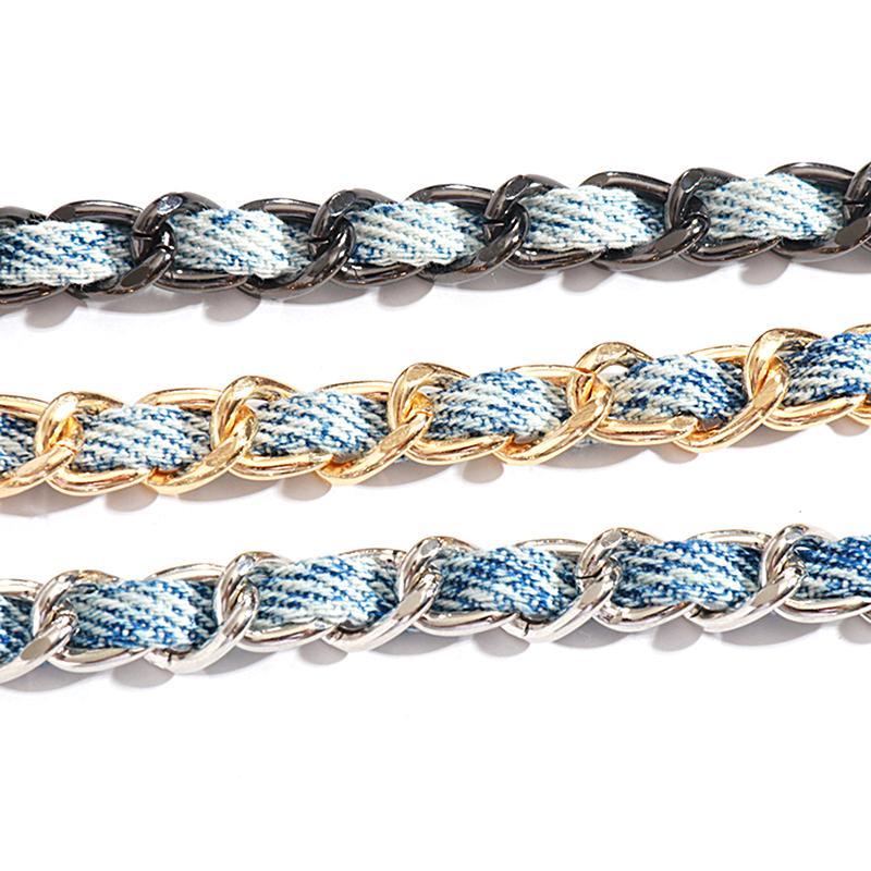 25/120Cm Verstellbare Metalltaschenkette Für Geflochtenen Denim Schulter Crossbody Handtaschenriemen DIY Handgefertigt Abnehmbare Riemen