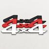3D Metal Red Chrome Black Logo 4X4 Emblem Letters Decals Car Rear Trunk Badge For Toyota Tundra 4x4 Sticker Adhesive Accessories