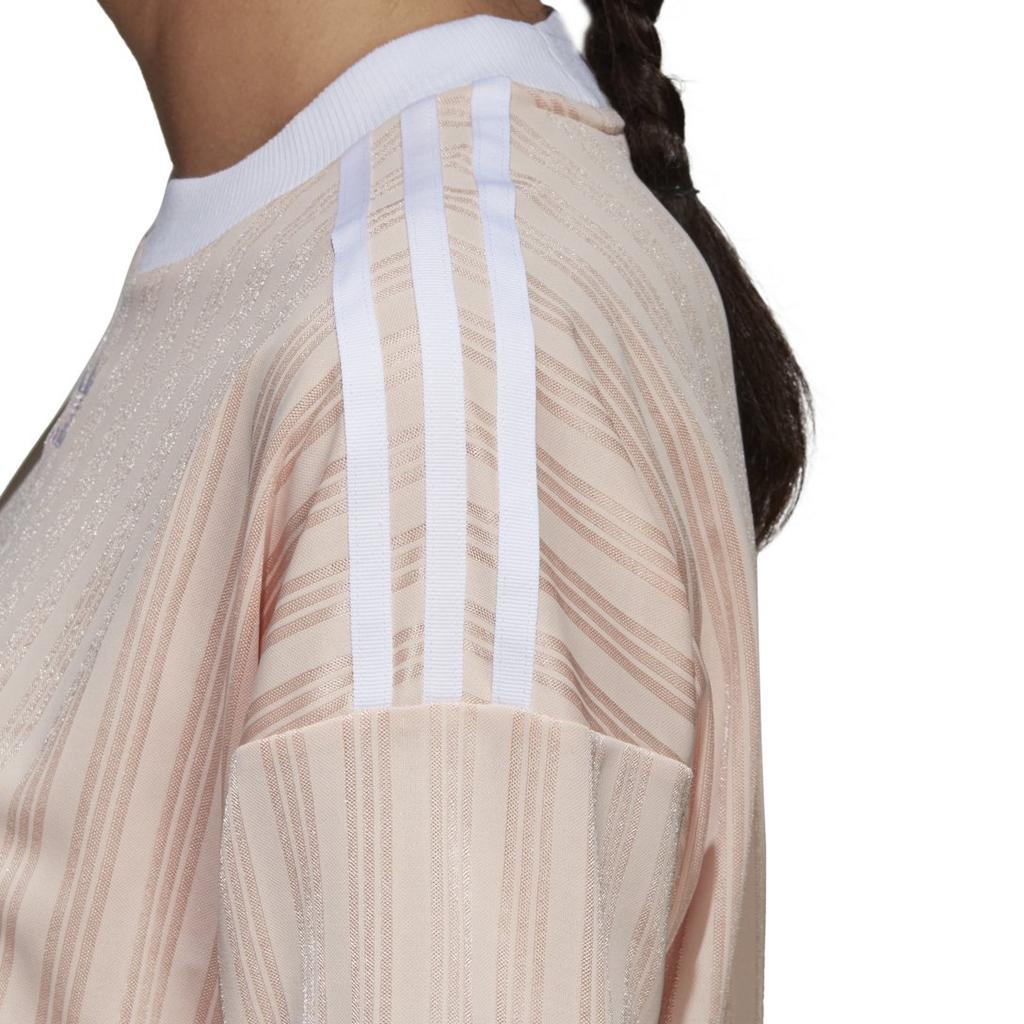 Adidas Originals Sports Lifestyle Series Solid Color Mid-Length Round Neck Casual Short Sleeve Dress Women Dresses Pink CE5589
