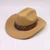 New Western cowboy top hat men and women couple gentleman's hat horse head decoration with jazz hat Tibetan