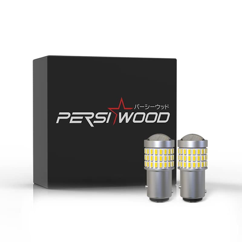 Persi Wood Ft-037 S25 LED Double White BAY15D P21/5W LED Bulb, General Purpose, Ultra