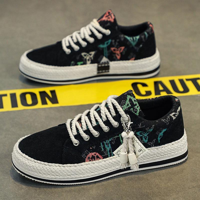 

Men s shoes board shoes men s spring and summer breathable casual trendy shoes student teenager 2025 trendy cloth shoes men 38