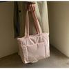 Large Capacity Women's Simple Shoulder Bag College Girls Book Tote Bags Soft Nyl Ladies Portable Commute Tote Purse Handbags