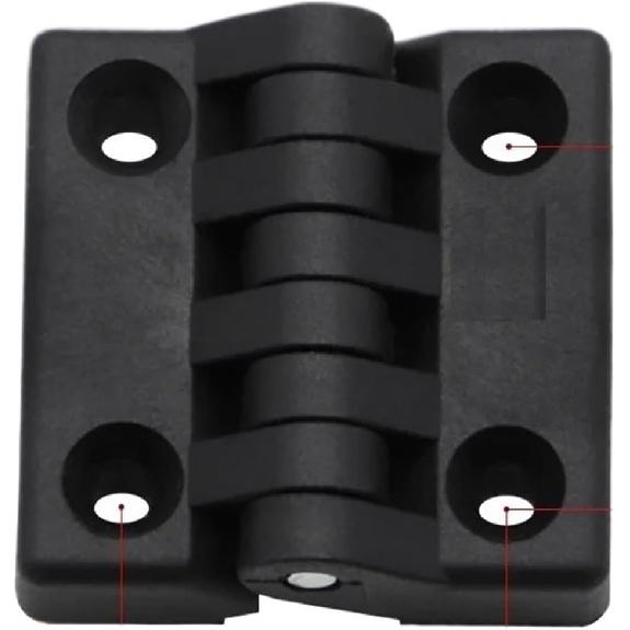 Ball Bearing Door Hinges 10PCS Small Hinges Black Mini Plastic Door Bearing Butt Cabinet Drawer Jewellery Box ABS Hinge for Furniture Hardware(40x40)