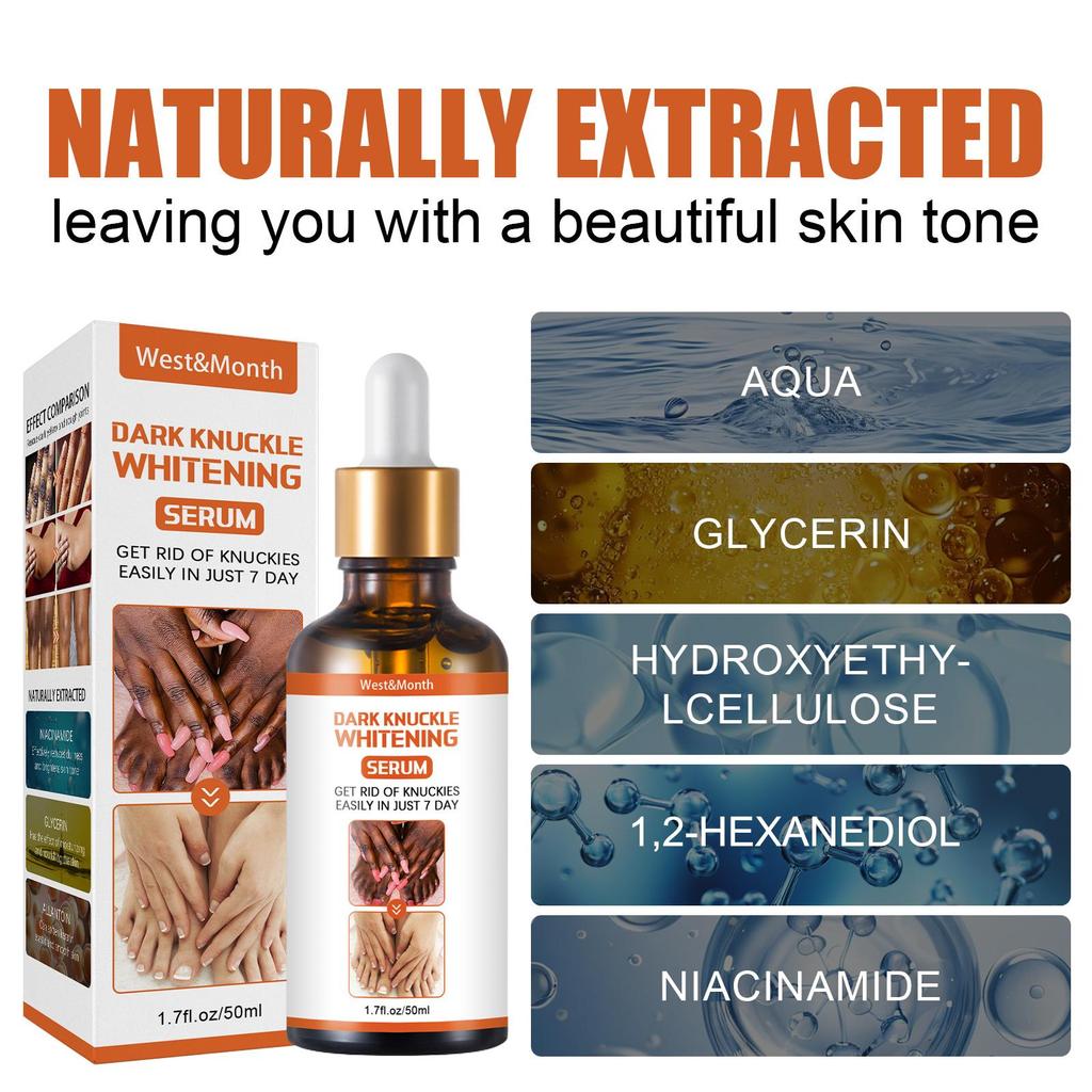 50ml Skin Beauty De-Tanning Serum Brighten Skin Tone Knee & Ankle Corner De-Marker Moisturizing Serum