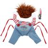 Deadly Doll Pet Costume For Halloween Small Dog Transformer Outfit Pet Role Play Costume For Party Dress Up Funny Pet Clothes