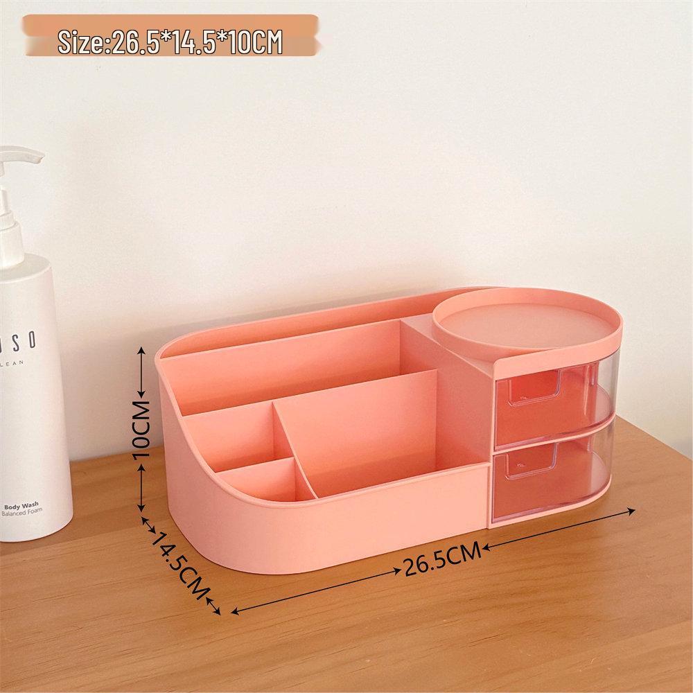 Multifunctional Makeup Organizer with Mirror and Skincare Storage