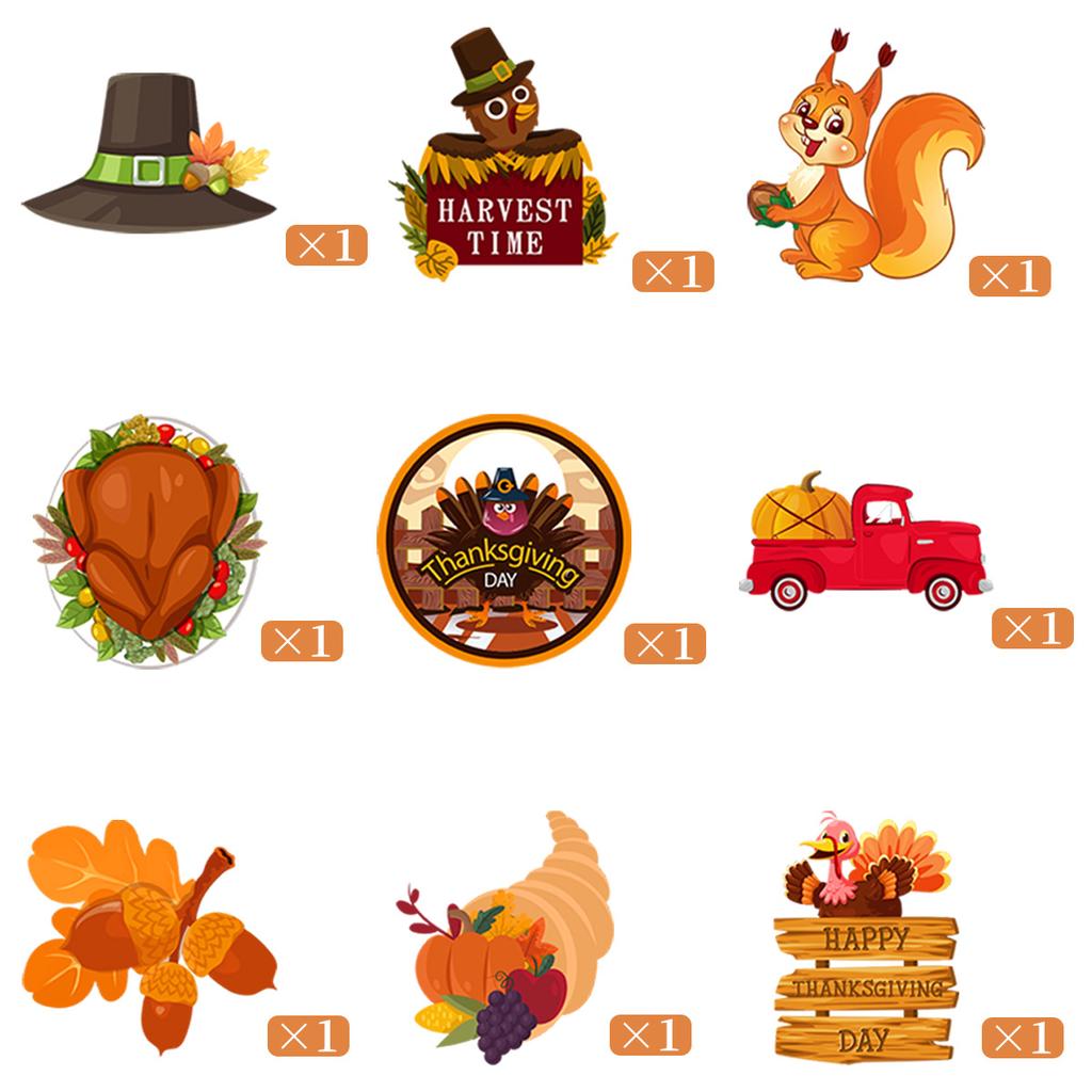 Thanksgiving Decorative Pendant Cartoon Pumpkin Corn Turkey Tag Pendant Customization