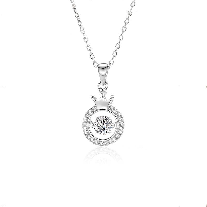 

Moissanite Woman Pendant Sier Necklace for Women Chains Party Bridal Fine Jewelry Sterling Silver Necklace Moissanite серебряный