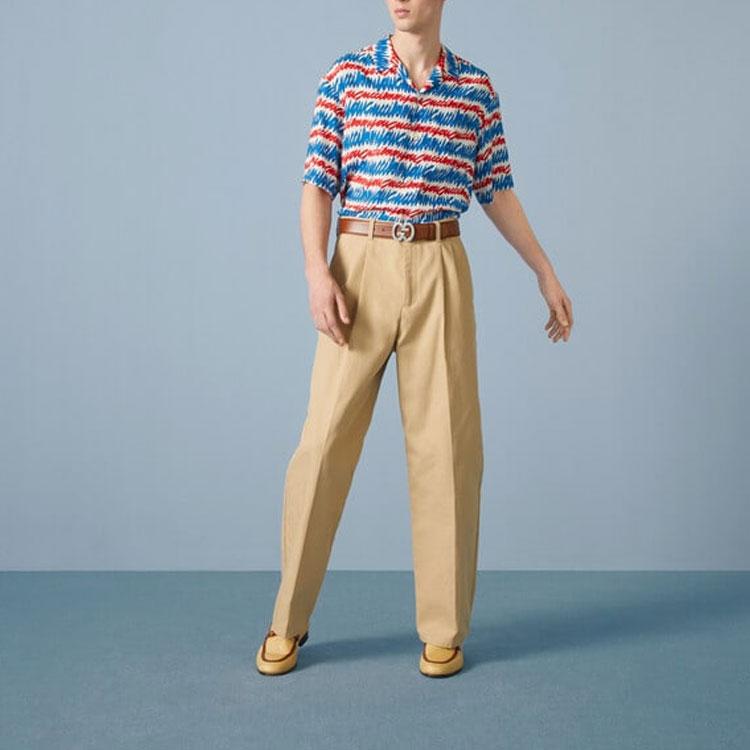 GUCCI Shirts Men's Multicolor Cuban Collar Moderate Other 747039-ZAMTY-4595