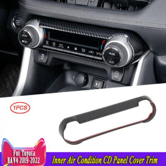 For Toyota RAV4 -2024 Carbon Fiber Inner Air Condition CD Panel Cover Trim