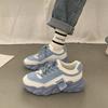 Dad shoes girl 2025 autumn new rubber soft sole color matching wave sole light casual sports shoes children mixed batch