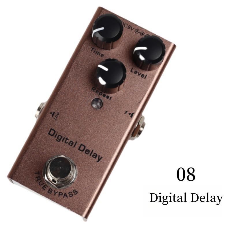 08 Digital Delay Electric Guitar Multi-Effect Pedal: Ten Effects Including Distortion, Overdrive, Delay, and Chorus.