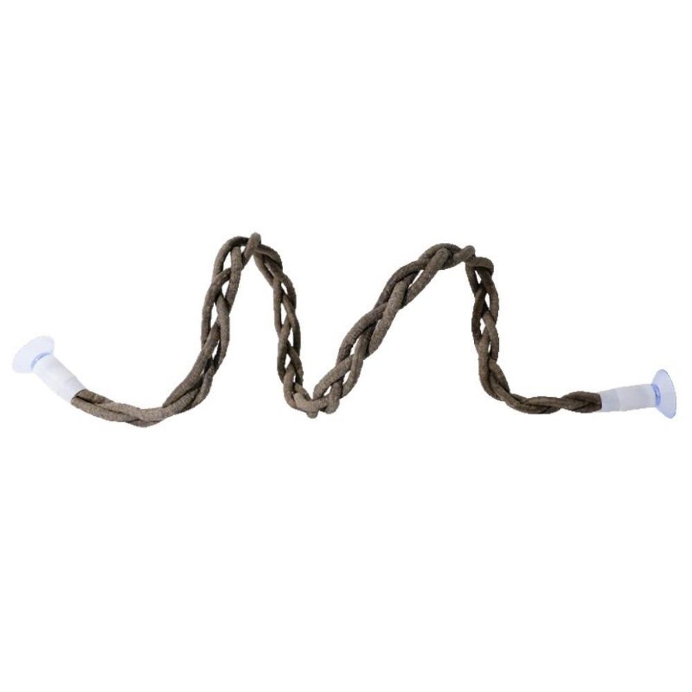 

Suction Cup Snake Climbing Rope Toy Hanging Swing Bird Climbing Swing Rope Ladder Vivarium 19.69 in кофейный