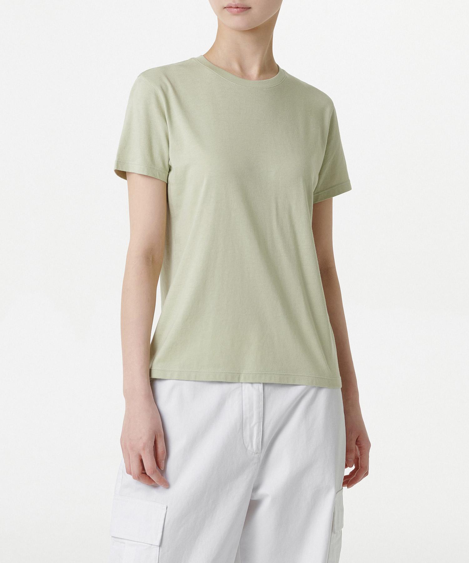 Musinsa Standard Woman Women S Modal Blend Basic Crew Neck T-Shirt [Pale Green] Pale Green/Xs