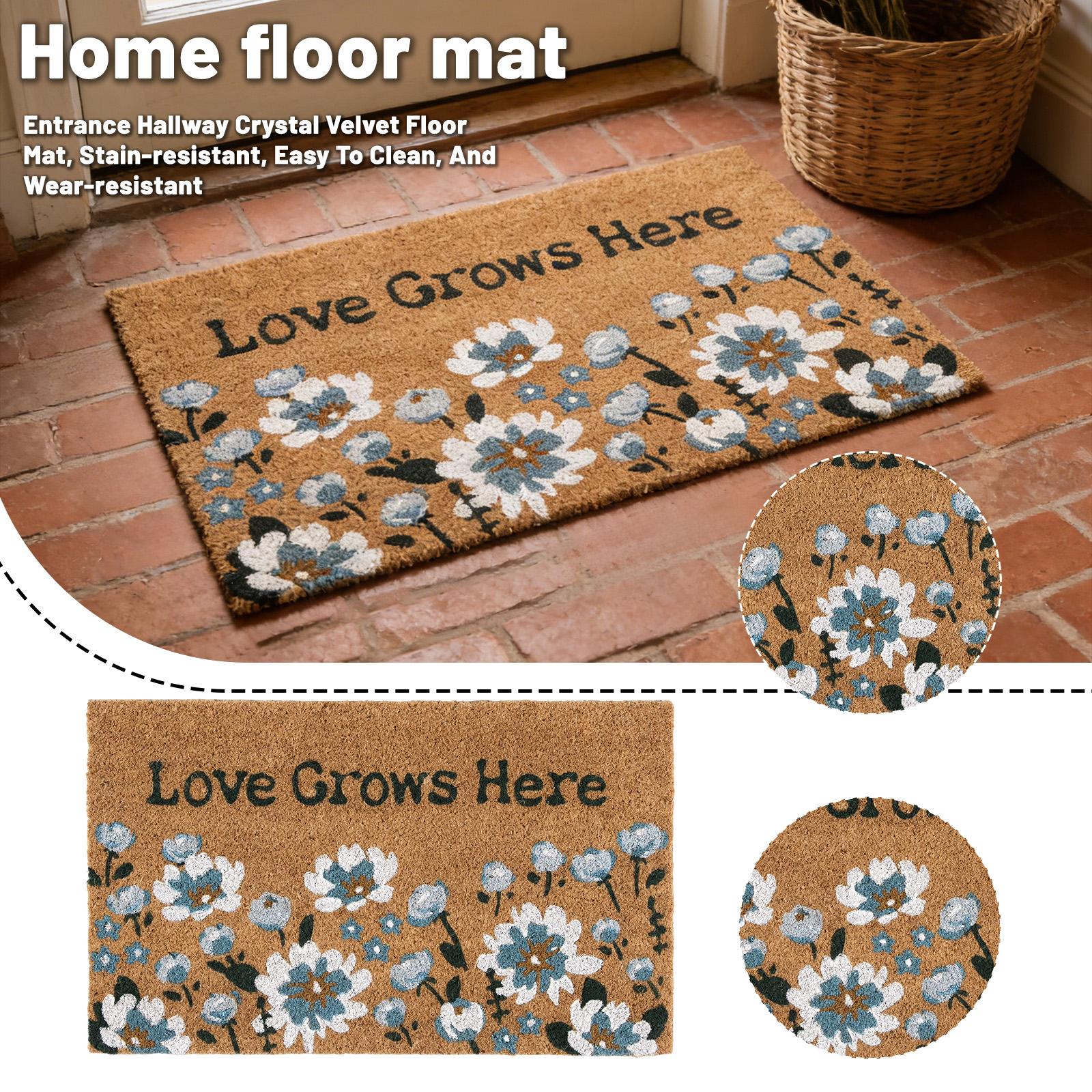 

Entrance Hallway Crystal Velvet Floor Mat, Stain-resistant, Easy To Clean, And Wear-resistant. One Size