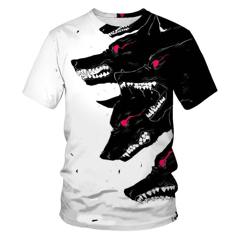 Sommer Herren T-Shirt 3D-Druck T-Shirts Graffiti Malerei Muster Lose Rundhals Kurzarm Tops Männer