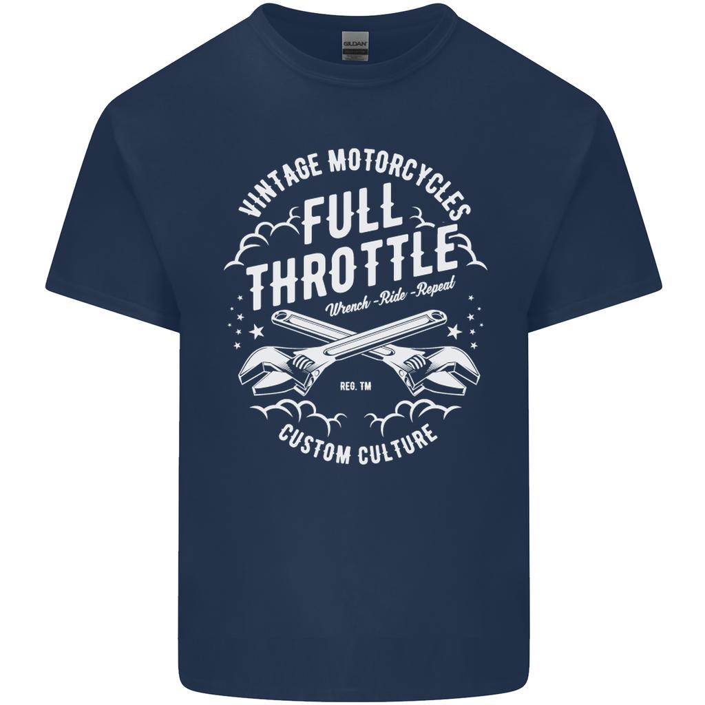 Full Throttle Motorcycle Biker Motorbike Unisexs Light Cotton TShirt