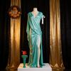 Cosplay Women Knitted Statue Of Liberty Outfit For Halloween Stage Performance