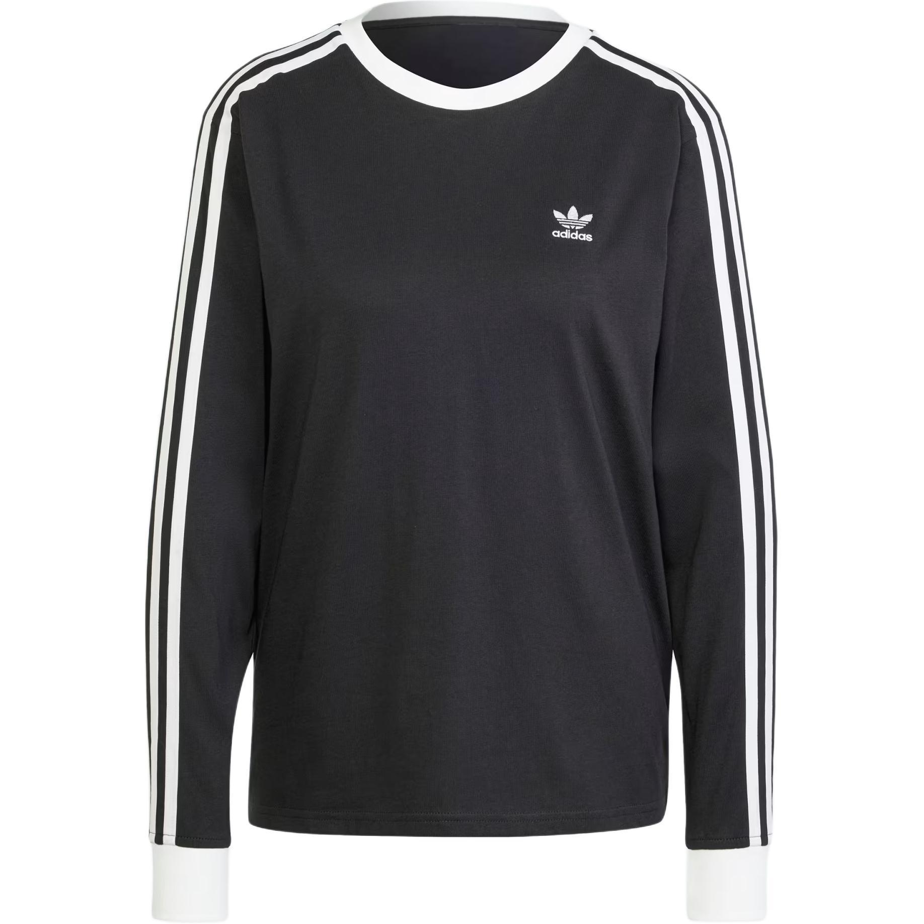 (WMNS) adidas Adicolor 3-Stripes Long Sleeve T-Shirt Asia Sizing  Black  Women s JC5774 L