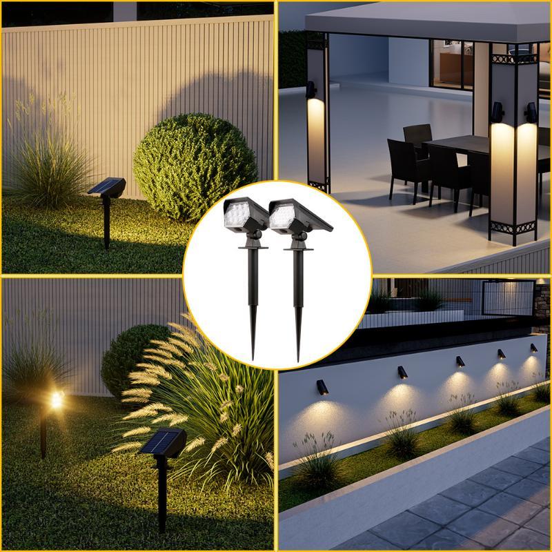 Solar Power Light Adjustable Light Temperature Solar Garden Light Outdoor Ip65 Solar Lamp Super Bright Solar Spotlight