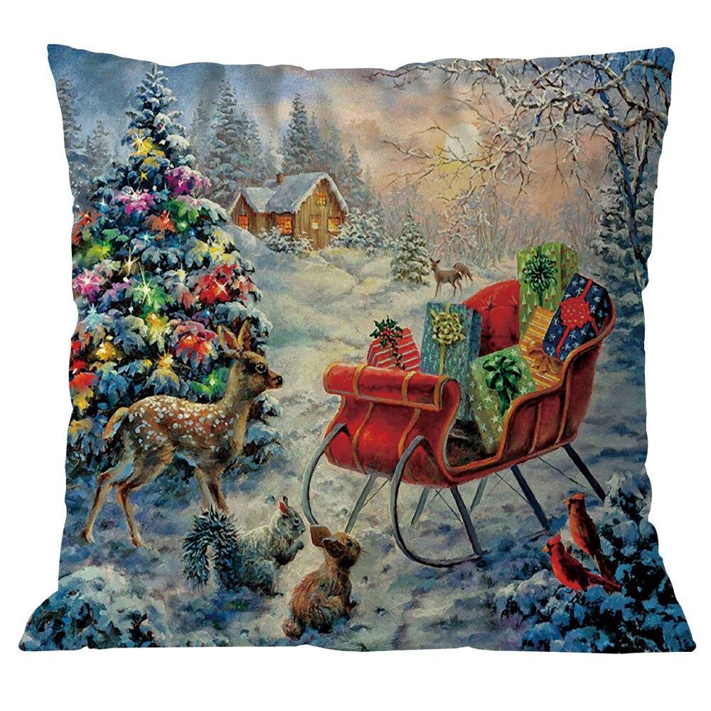 Bedroom Living Room Cushion Cover Home Decor Pillowcase Christmas Sofa