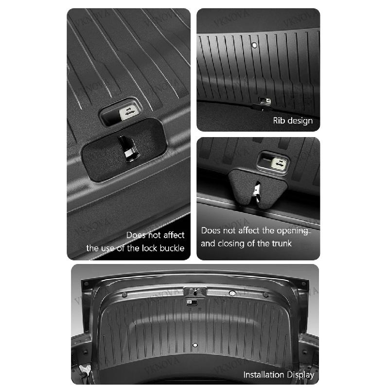 For Tesla Model YL 2025 2026 All-inclusive Rear Trunk Door Anti-dirt Mat TPE Trunk Tailgate Protection Pad Car Accessories