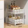 2 Tier Pull-Out Storage Rack with Drawers Countertop Storage Rack  Home Organization