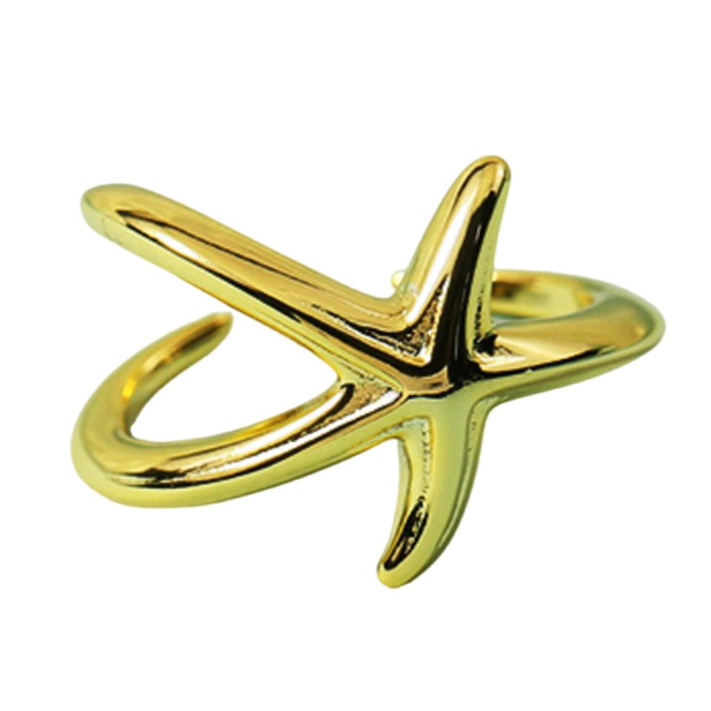 Multipurpose Ocean Themed Starfish Adjustable Rings Jewelry Accessory for Nature Loving Women and Beach Enthusiasts
