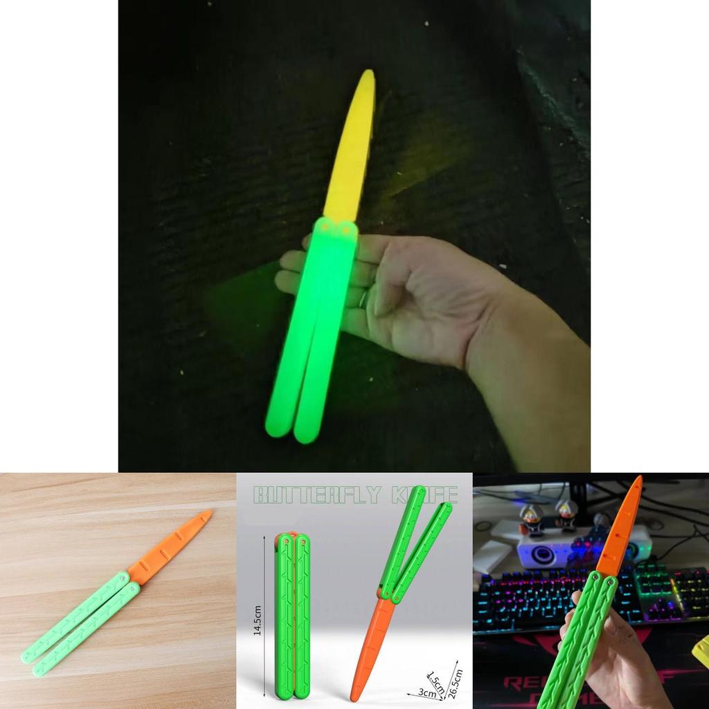 Night Glow Carrot Gravity 3d Creative Extra Large Butterfly Toy For Stress Relief