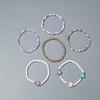 6PCS New Sweet and Cute Colored Rice Bead Small Flower Bracelet Women's Jewelry Dopamine Style Travel Daily Matching Bracelet