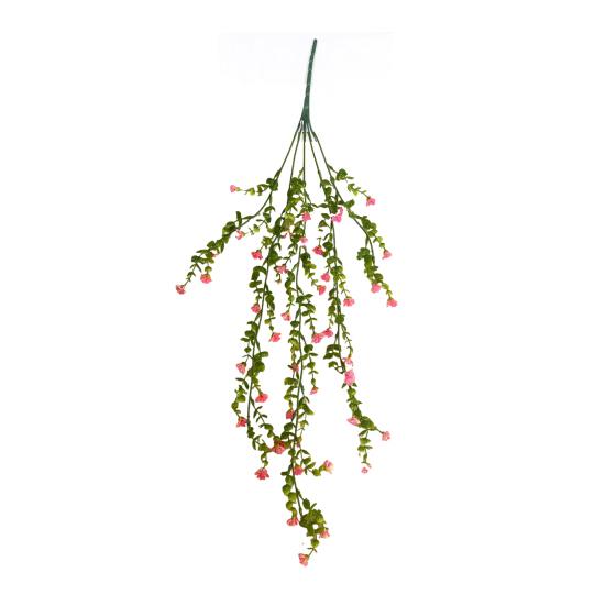 Hängende Kunstblume mit Eukalyptusblättern UV-beständig Fake-Blumenranke Innen Außen Garten Kunstblüte Rattan Dekor