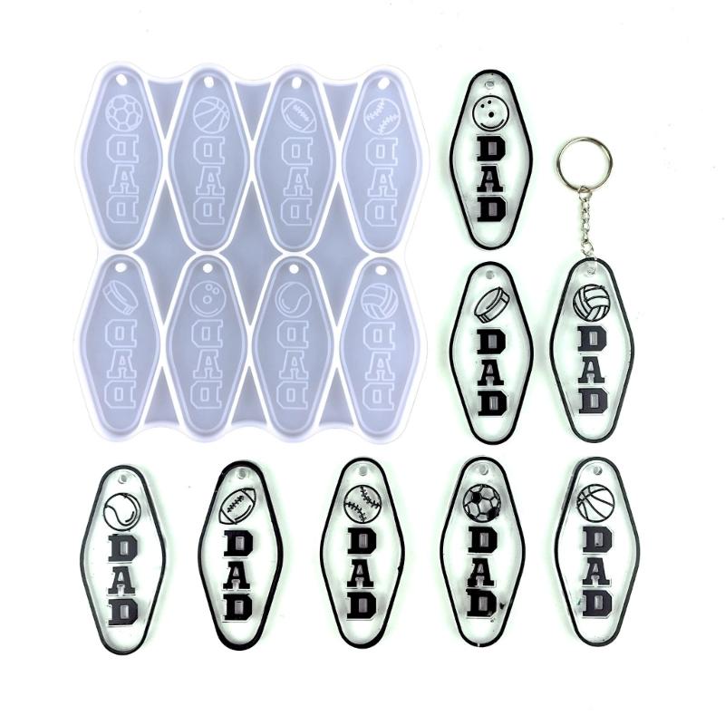 Rhombus Resin Mold DIY Jewelry Casting Mold Resin Keychain Mold Pendant Charms Mold with Hole Mother's Day Silicone Mold